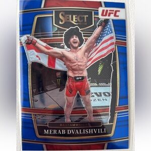 Merab Dvalishvili 2022 Panini Select Champions Blue MMA UFC Card